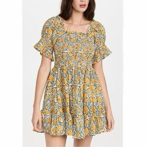 Mille Spring Mini Dress Kiki Citrus print lemons size XS